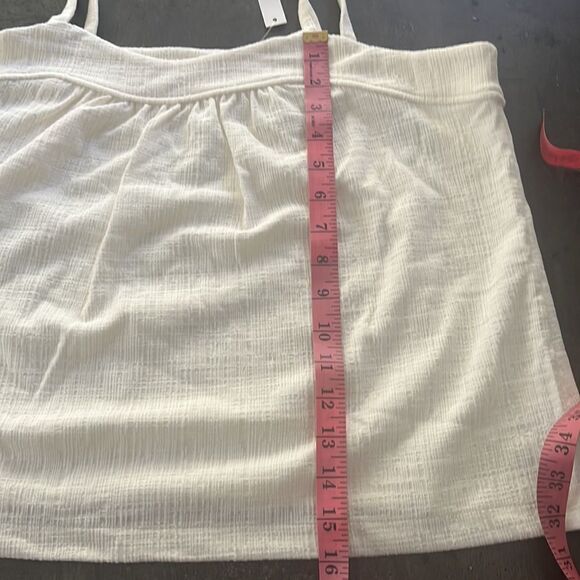 MADEWELL Crosshatch Tie-Strap Tank Top ivory L - Picture 6 of 9